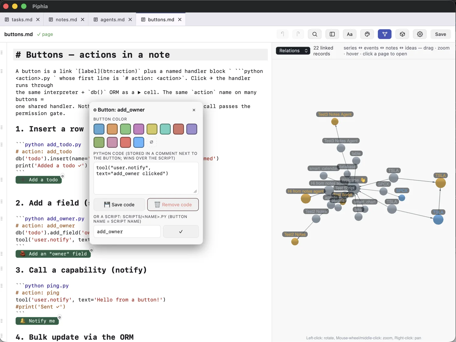 A note with an embedded graph