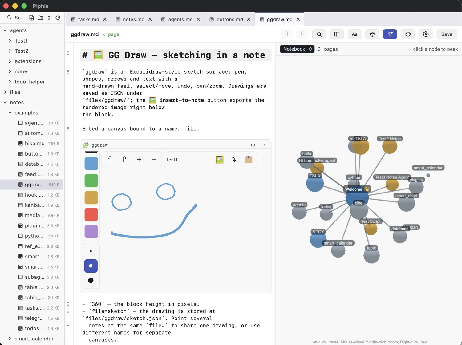 Your notes as a live knowledge graph
