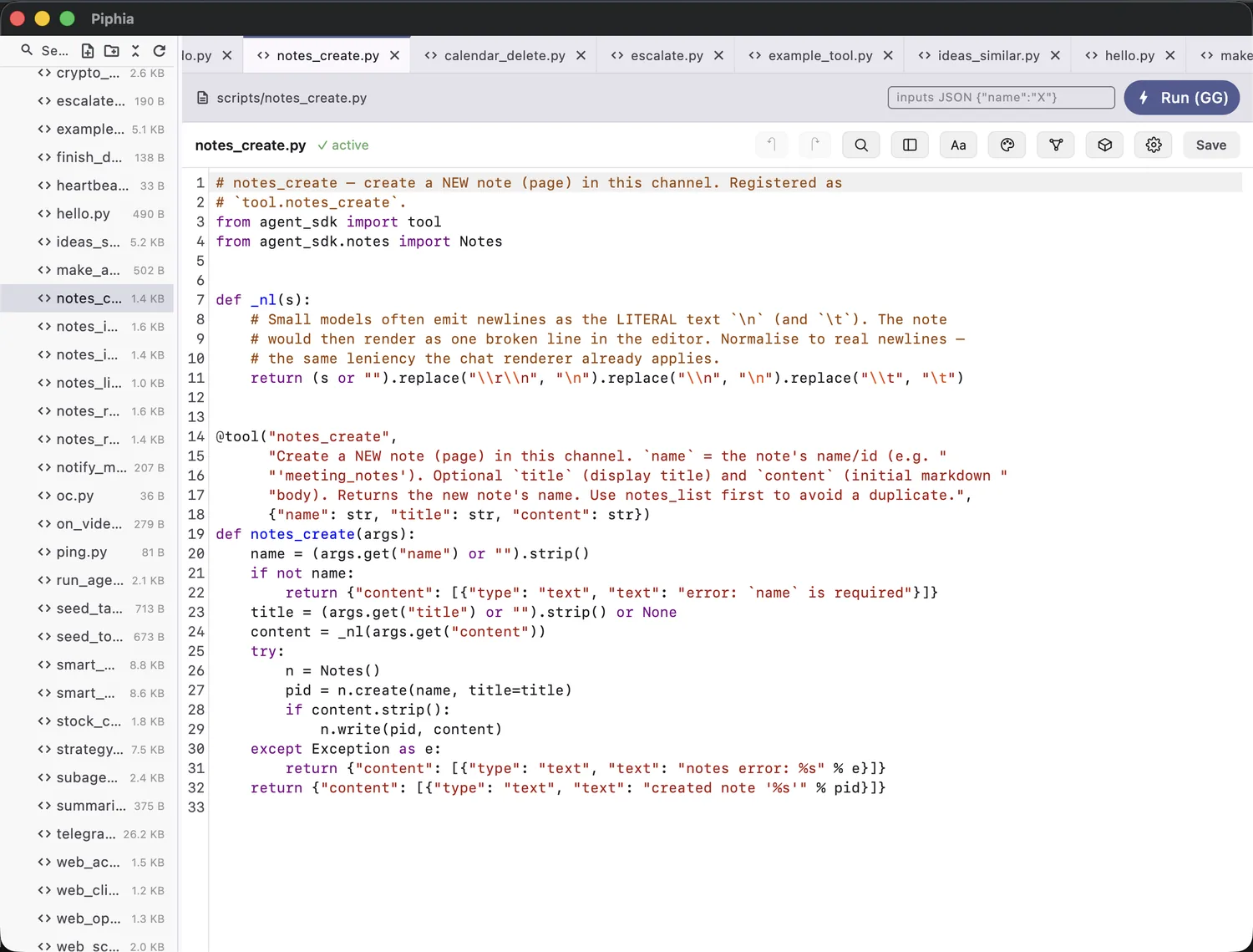 Authoring a custom tool with the Python SDK